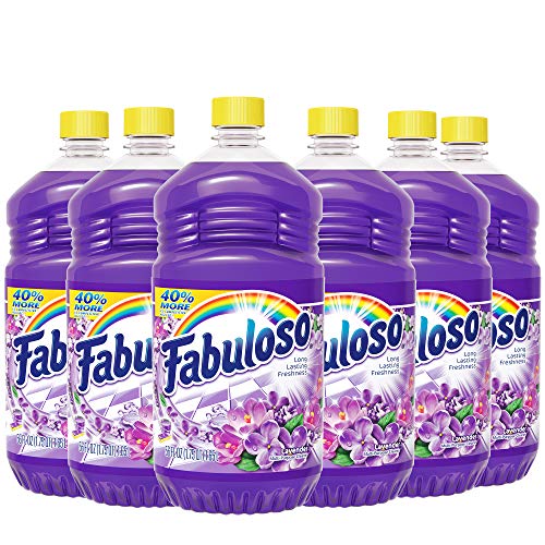 Fabuloso All Purpose Cleaner, Lavender, Bathroom Cleaner, Toilet Cleaner, Flo...