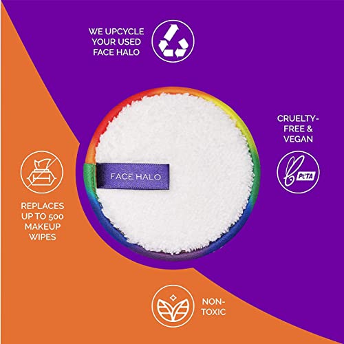 Face Halo | Reusable Makeup Remover Pads, Round Makeup Remover Pads for Heavy...