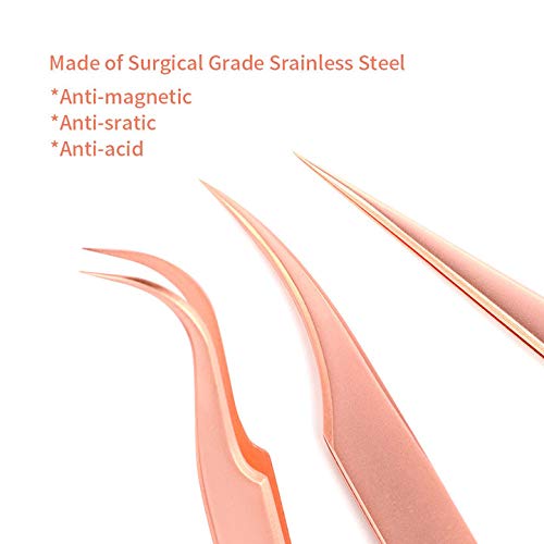 Facehigh Eyelash Extension Tweezers kit for Volume&Individual False Lashes Ex...