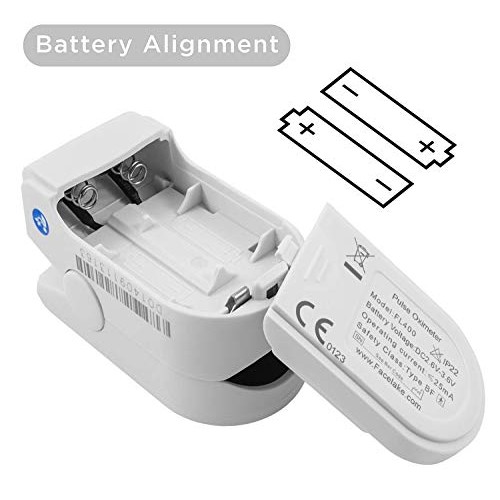 Facelake FL400 Pulse Oximeter with Neck/wrist Cord, Carrying Case and Batteri...