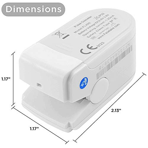 Facelake FL400 Pulse Oximeter with Neck/wrist Cord, Carrying Case and Batteri...