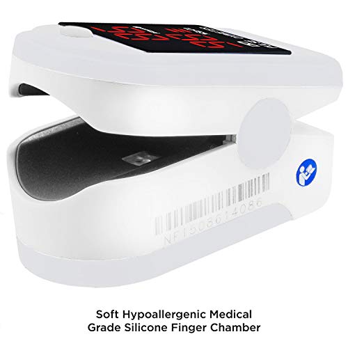 Facelake FL400 Pulse Oximeter with Neck/wrist Cord, Carrying Case and Batteri...