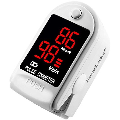 Facelake FL400 Pulse Oximeter with Neck/wrist Cord, Carrying Case and Batteri...