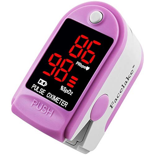 Facelake ® FL400P Pulse Oximeter with Carrying Case, Batteries, Neck/Wrist Co...