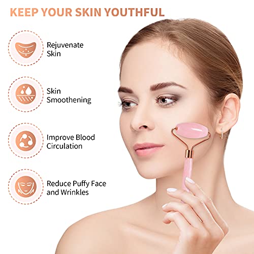 FACEMADE Gua Sha and Jade Roller, Gua Sha Massage Tool for Skin Care, Jade Ro...