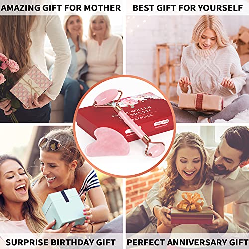 FACEMADE Gua Sha and Jade Roller, Gua Sha Massage Tool for Skin Care, Jade Ro...