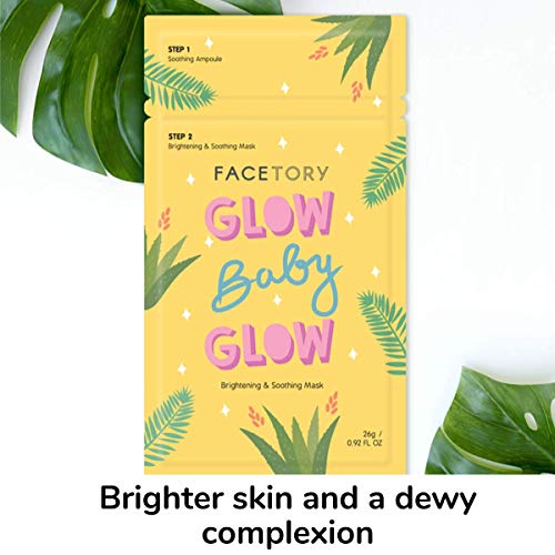 FaceTory Glow Baby Glow 2-Step Radiance Boosting Sheet Mask with Niacinamide ...