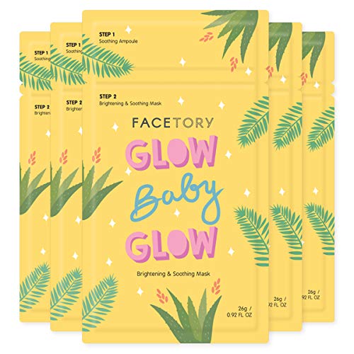 FaceTory Glow Baby Glow 2-Step Radiance Boosting Sheet Mask with Niacinamide ...