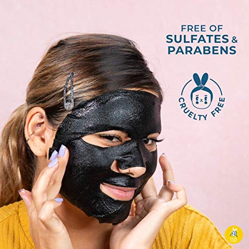 FaceTory Let's Talk, Detox Purifying Sheet Mask with Charcoal and Volcanic As...