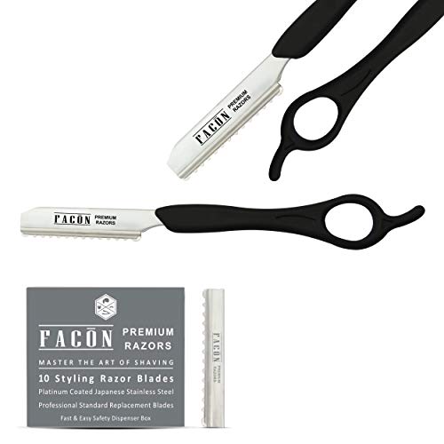 Facón Professional Hair Styling Thinning Texturizing Cutting Feather Razor + ...