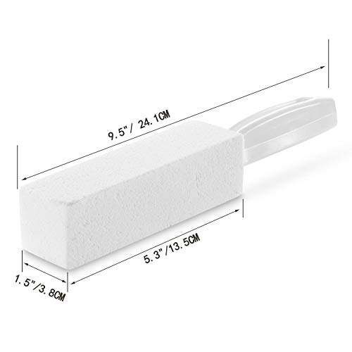 2 Pack Pumice Stone Toilet Bowl Clean Brush with Handle, Remove Toilet Bowl H...