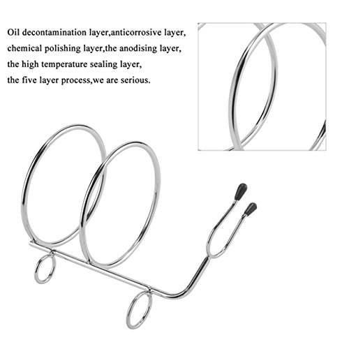 Faleto Stainless Steel Shaving Brush Stand Holder and Soap Bowl Mug Set for S...