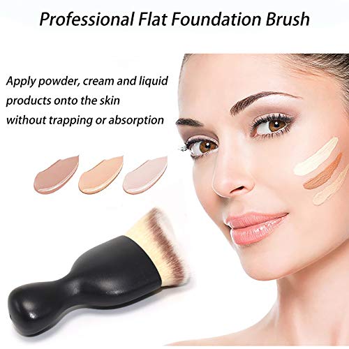 Falliny Foundation Makeup Brush, Flat Kabuki Travel Foundation Brush for Blen...