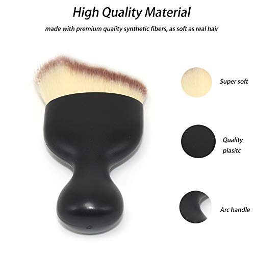 Falliny Foundation Makeup Brush, Flat Kabuki Travel Foundation Brush for Blen...