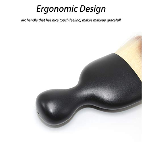 Falliny Foundation Makeup Brush, Flat Kabuki Travel Foundation Brush for Blen...