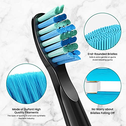 10 Pack Toothbrush Heads, Electric Toothbrush Replacement Heads Compatible wi...