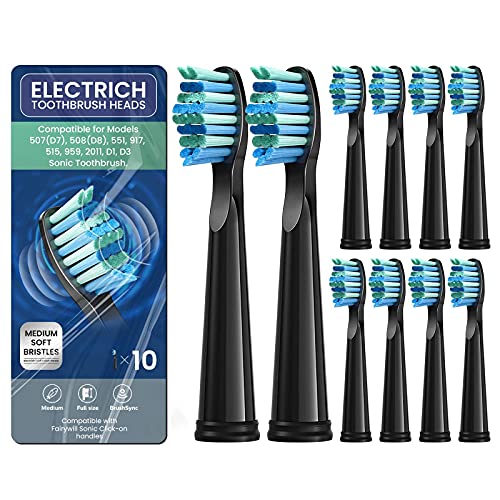 10 Pack Toothbrush Heads, Electric Toothbrush Replacement Heads Compatible wi...