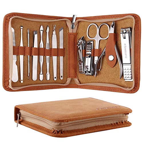 FAMILIFE F03 Manicure Set, Pedicure Kit Nail Clipper Set 13pcs Professional M...