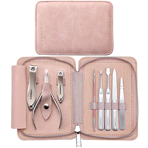 FAMILIFE Nail Clippers Manicure Set 8pcs, Nail Set Nails for Women Pedicure K...