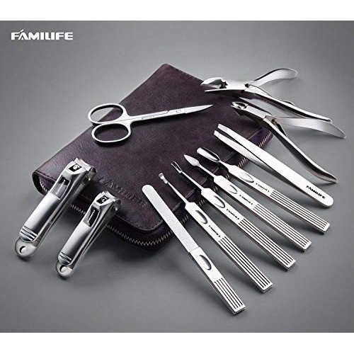 Manicure Set, FAMILIFE Nail Clippers Set Professional Manicure Kit 11 in 1 St...