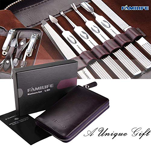 Manicure Set, FAMILIFE Nail Clippers Set Professional Manicure Kit 11 in 1 St...