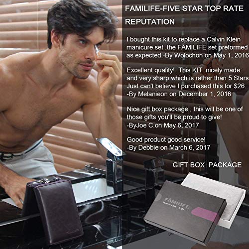 Manicure Set, FAMILIFE Nail Clippers Set Professional Manicure Kit 11 in 1 St...