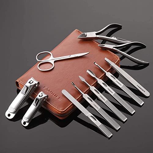 Manicure Set, FAMILIFE Professional Manicure Kit Nail Clippers Set 11 in 1 St...