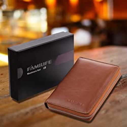 Manicure Set, FAMILIFE Professional Manicure Kit Nail Clippers Set 11 in 1 St...