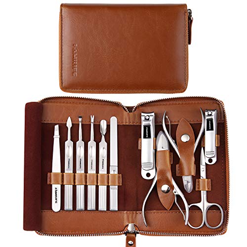 Manicure Set, FAMILIFE Professional Manicure Kit Nail Clippers Set 11 in 1 St...