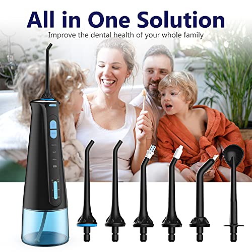 Water Flosser for Teeth, Cordless Professional Dental Oral Irrigator with 3 M...
