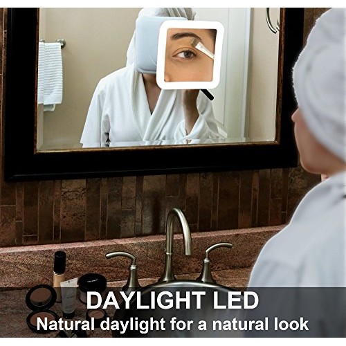 Fancii 10X Magnifying Lighted Makeup Mirror - Daylight LED Vanity Mirror - Co...
