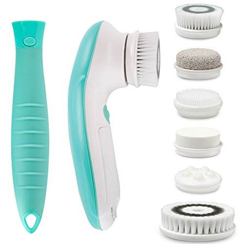 Fancii 7 in 1 Waterproof Electric Facial & Body Cleansing Brush Exfoliating K...