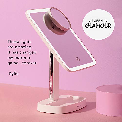 Fancii LED Makeup Vanity Mirror with 3 Light Setting and 15x Magnifying Mirro...