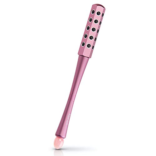 Fancii Uplift Facial & Body Massage Roller with Rose Quartz Gua Sha and 30 Ge...