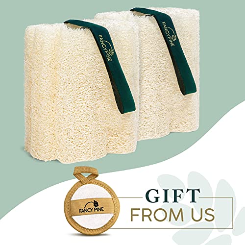Fancy Pine Loofah Sponge for Exfoliating Skin - Hard to Soft Customizable, Yu...