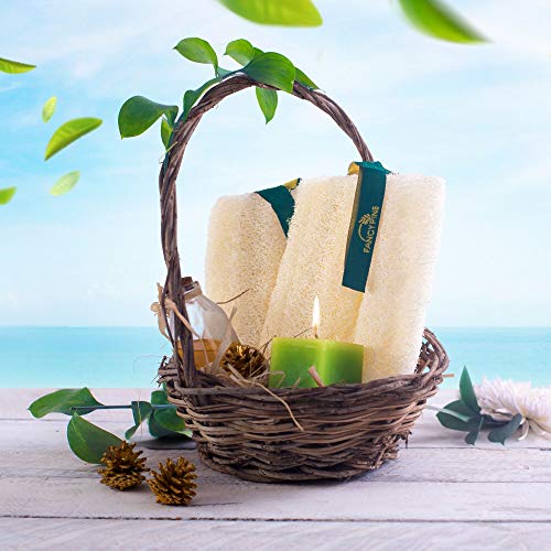 Fancy Pine Loofah Sponge for Exfoliating Skin - Hard to Soft Customizable, Yu...
