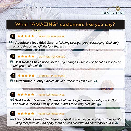Fancy Pine Loofah Sponge for Exfoliating Skin - Hard to Soft Customizable, Yu...
