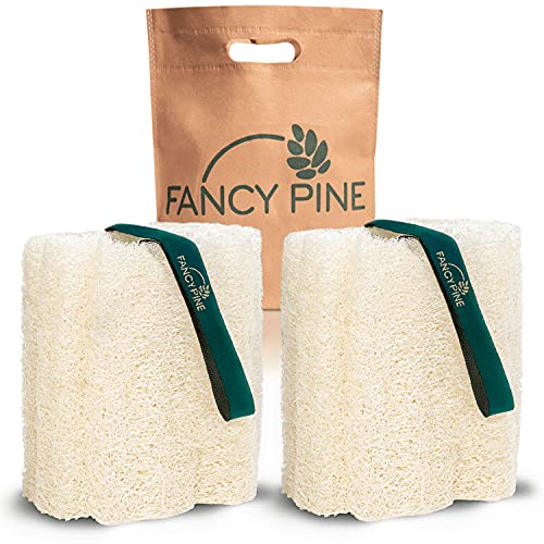 Fancy Pine Loofah Sponge for Exfoliating Skin - Hard to Soft Customizable, Yu...