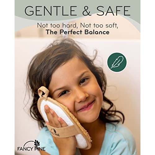 Fancy Pine Loofah Sponge - Natural Exfoliating Loofah Body Scrubber - Durable...