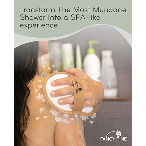 Fancy Pine Loofah Sponge - Natural Exfoliating Loofah Body Scrubber - Durable...