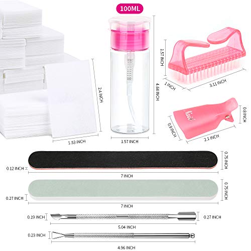 FANDAMEI Nail Polish Gel Remover Tools Kit with Nail Clips, 100ml Nail Polish...