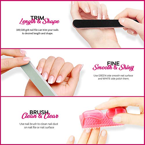 FANDAMEI Nail Polish Gel Remover Tools Kit with Nail Clips, 100ml Nail Polish...