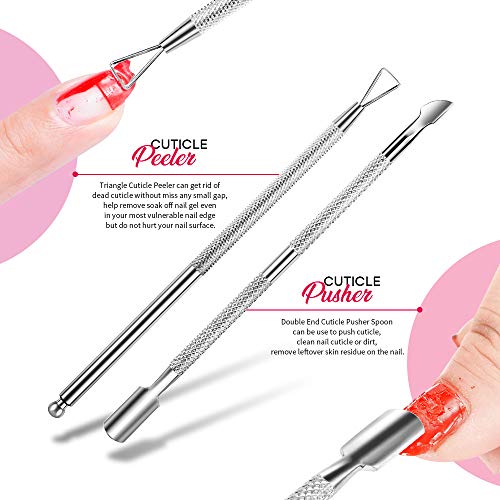 FANDAMEI Nail Polish Gel Remover Tools Kit with Nail Clips, 100ml Nail Polish...