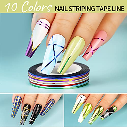 Nail Art Rhinestones kit, FANDAMEI Nail Art Decoration Kit with 8ml Rhineston...