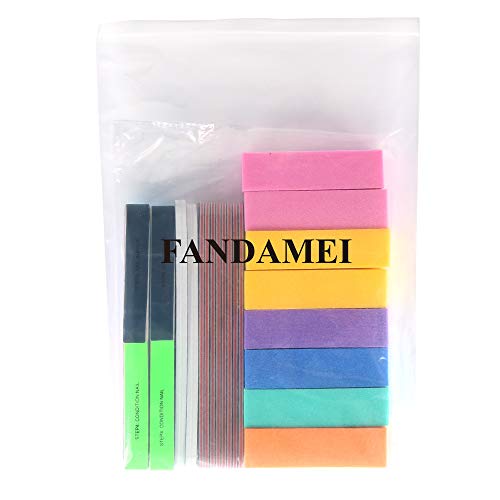 Nail Files and Buffers, FANDAMEI 20PCS Professional Manicure Tools Kit. Recta...
