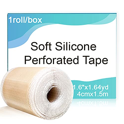 Fanhostco Medical Silicone Scar Tape (1.6” x 60”) - Silicone Strips Gel Tape ...