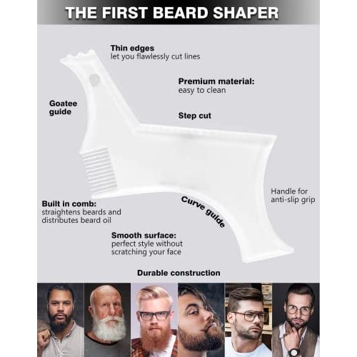 Beard Shaping & Styling Tool With Comb for Perfect line up & Edging For Men's...
