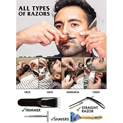 Beard Shaping & Styling Tool With Comb for Perfect line up & Edging For Men's...