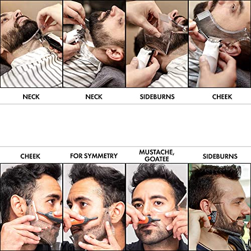Men's Beard Shaping Tool With Inbuilt Comb Transparent Template Styling Comb ...