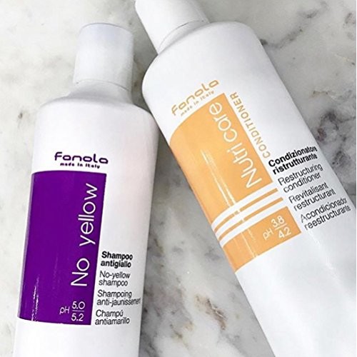 Fanola No Yellow Shampoo & Nutri Care Conditioner, 1000 ml